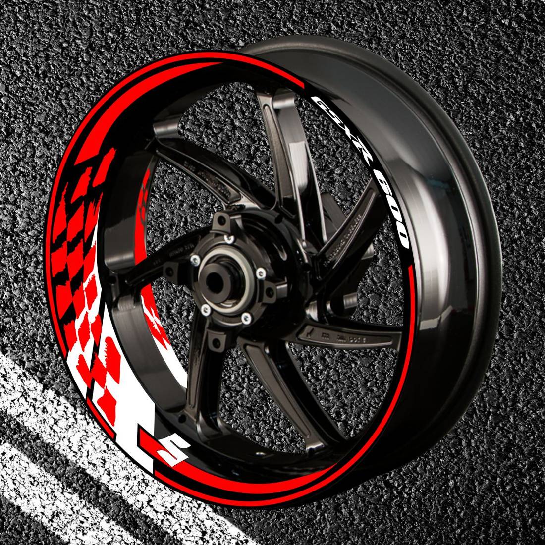 Fire stickers for rims GSXR-600