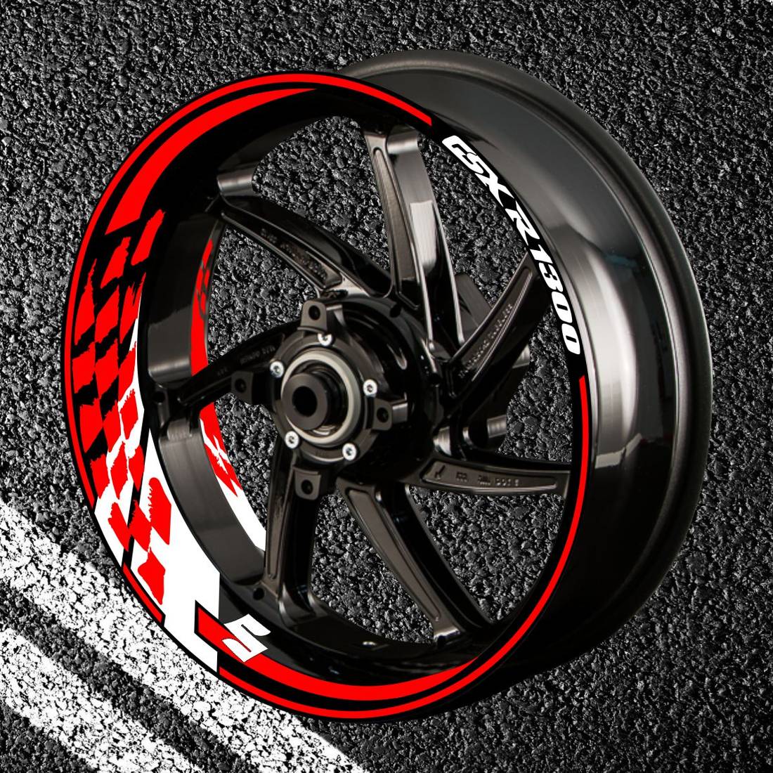 Fire stickers for rims GSX-R-1300