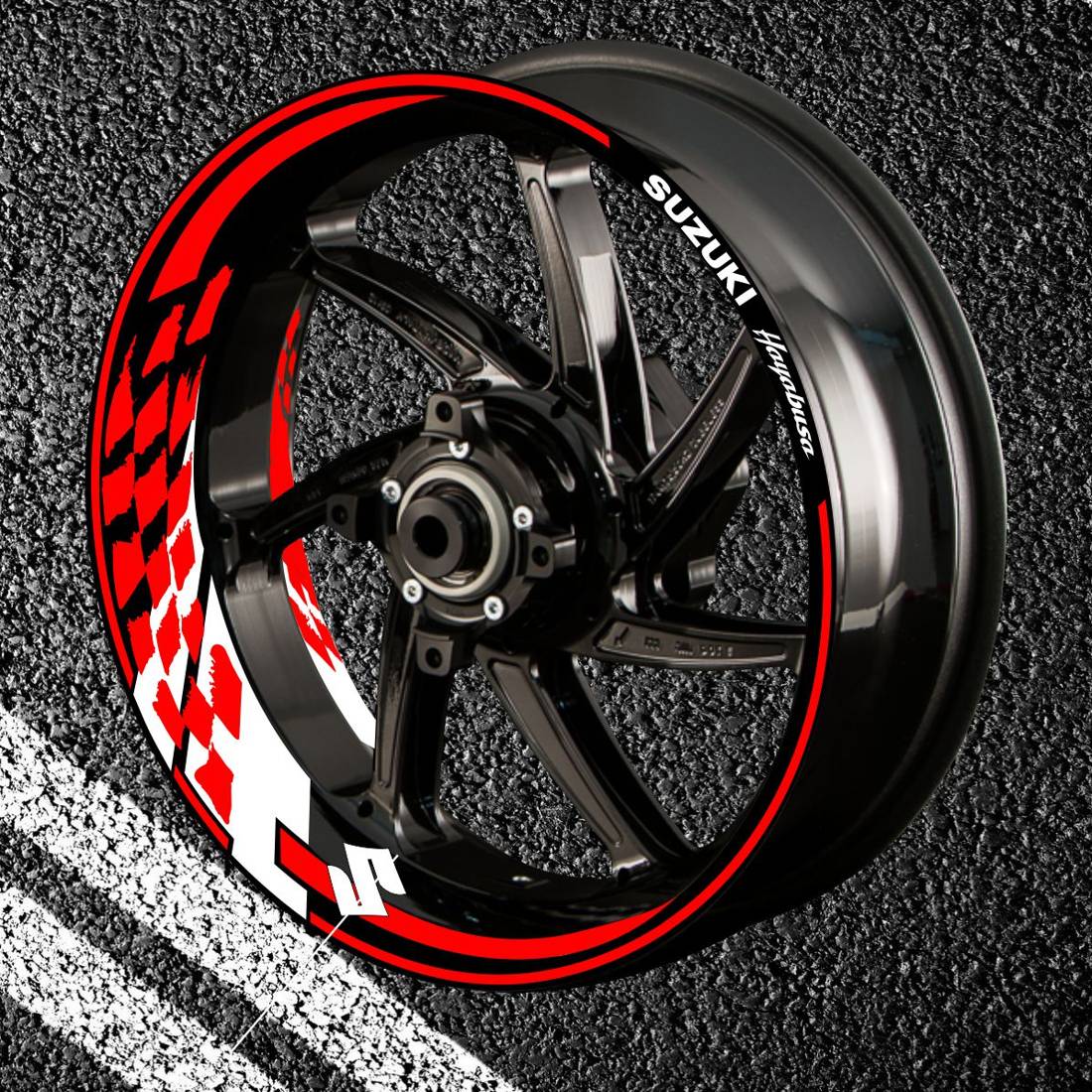 Fire stickers for rims HAYABUSA