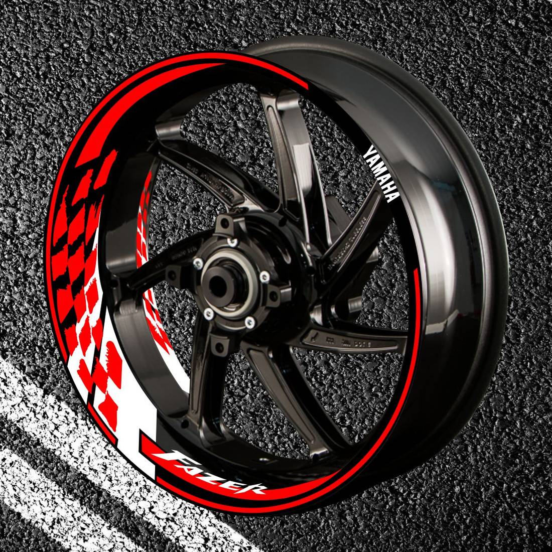 Fire stickers for rims YAMAHA FAZER