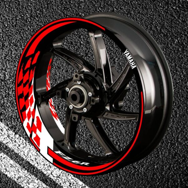 Fire stickers for rims YAMAHA FZ-6R