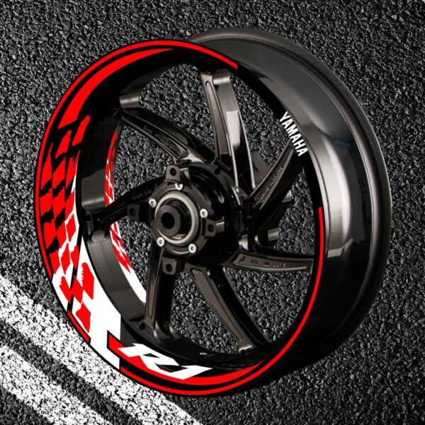 Fire stickers for rims YAMAHA R1-2