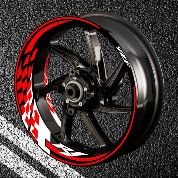 Fire stickers for rims YAMAHA R1-4