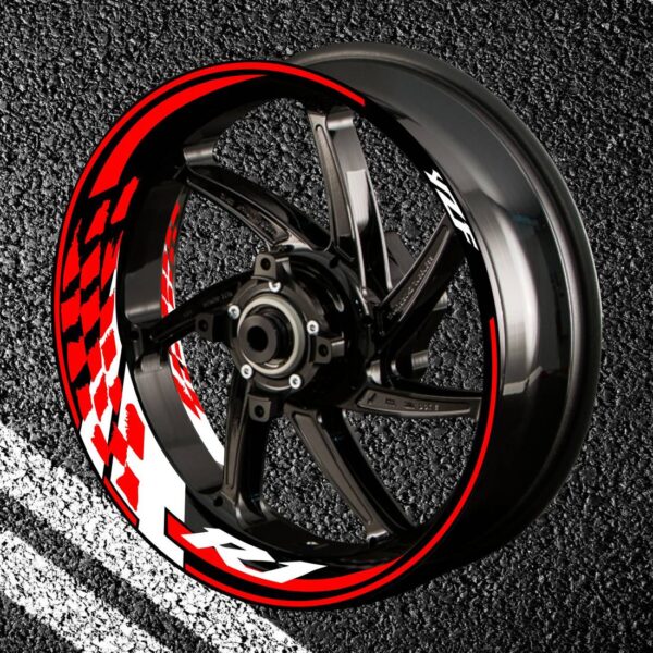 Fire stickers for rims YAMAHA R1-6