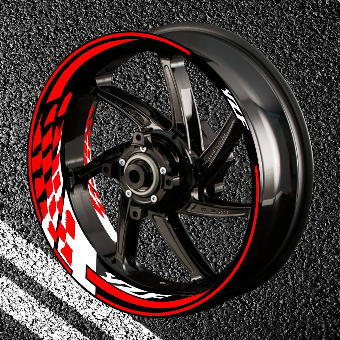 Fire stickers for rims YAMAHA YZF-2