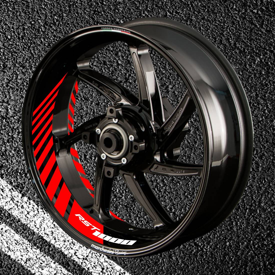 Stickers with stripes for rims APRILIA RST-1000