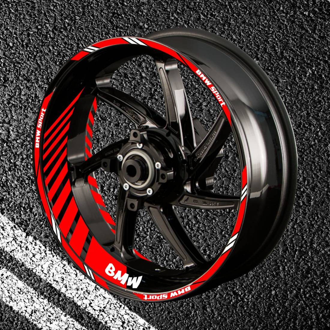 Stickers with stripes for rims BMW