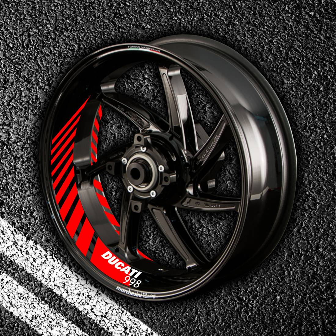 Stickers with stripes for rims DUCATI 998