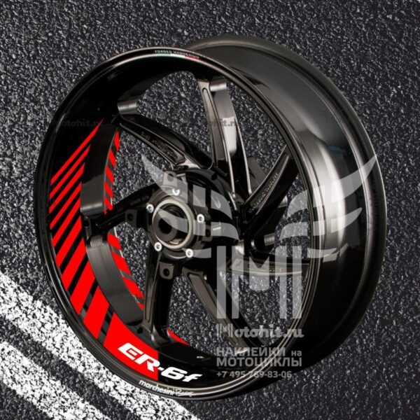 Stickers with stripes for rims KAWASAKI ER-6f