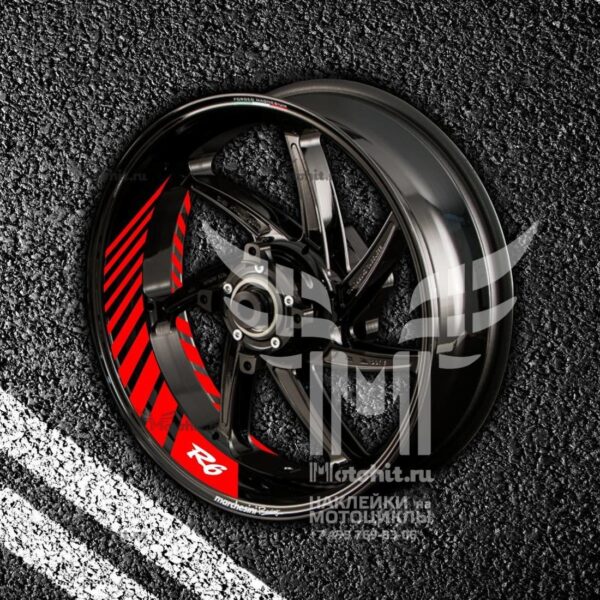 Stickers with stripes for rims YAMAHA R6