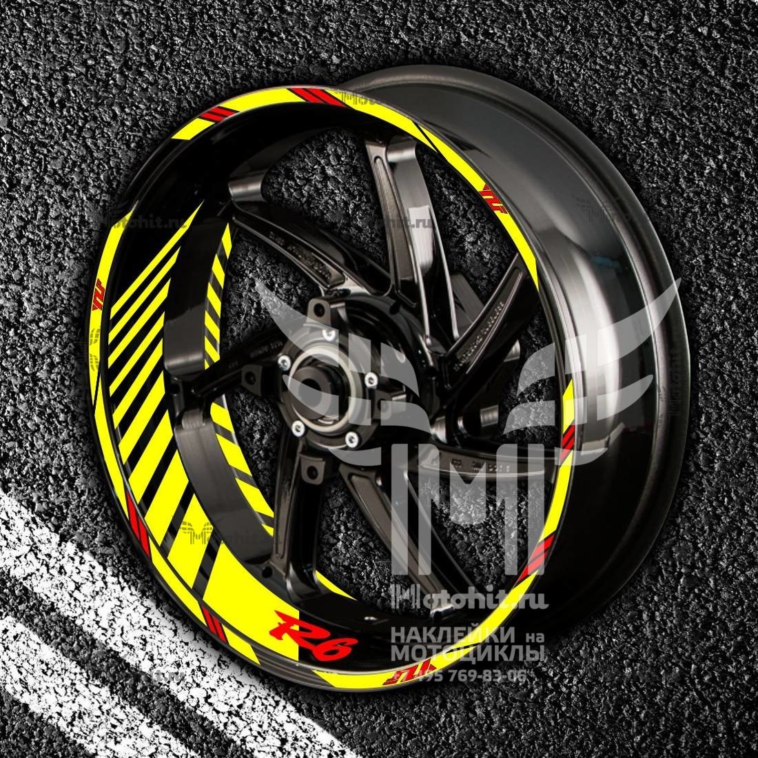 Stickers with stripes for rims YAMAHA R6
