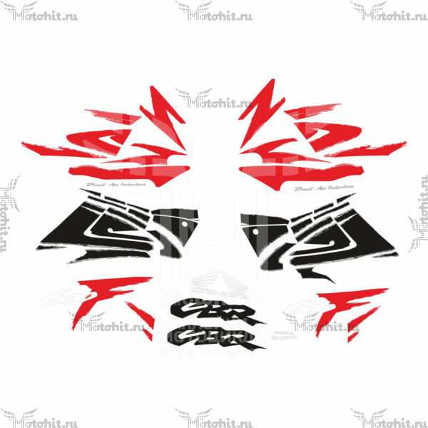 Decals for Honda CBR-600-F3 RED BLACK 1997-1998