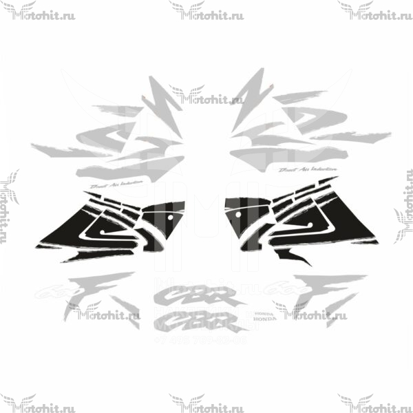 Decals for Honda CBR-600-F3 RED BLACK 1997-1998