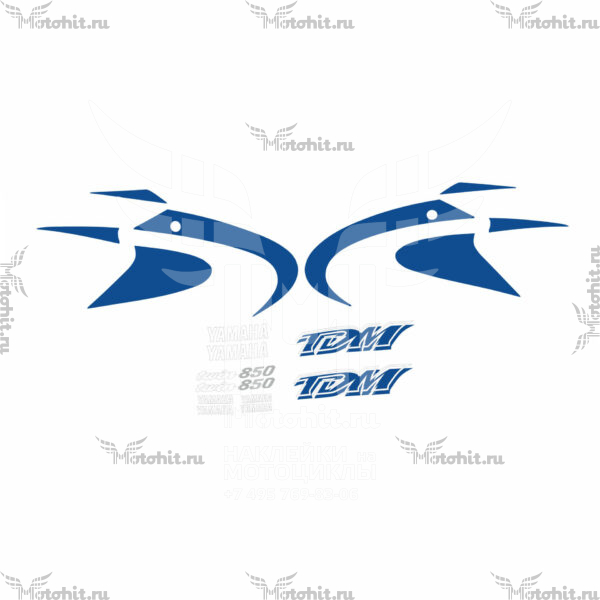 Decals for Yamaha TDM-850 2000-2001 BLUE