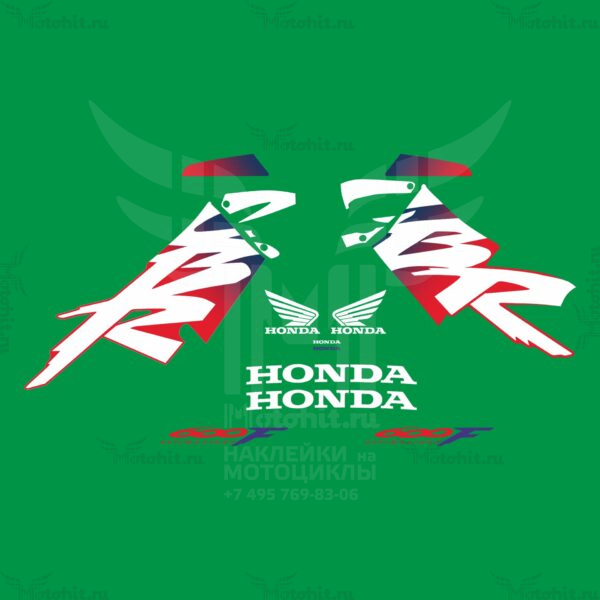 Decals for Honda CBR-600-F4 1999-2000 BLUE-RED