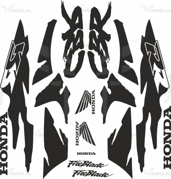 Decals for Honda CBR-900-RR 1993-1994 BLACK