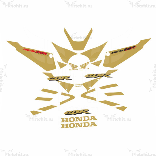 Decals for Honda CBR-929-RR 2000-2001 GOLD