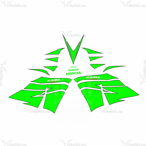 Decals for Honda CBR-1000-RR 2012-2015 GREEN 2