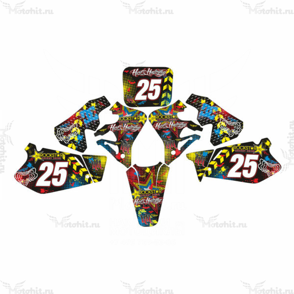Decals for Honda CR-125 1995-1997 rainbow